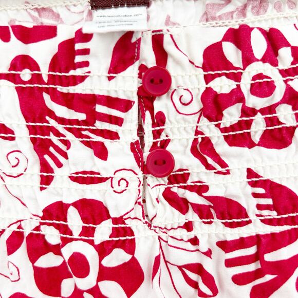 Tea Collection Girls Spring Summer Birds Floral Print Smocked Dress Size 10 - Picture 5 of 6